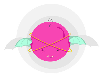 pink monster avatar character design image monster vector