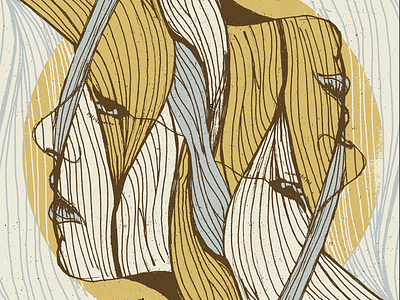 Summerfest Poster catharsis gig poster illustration linework metallic portrait summerfest woman