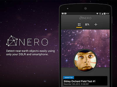 Nero Journal Listing entry journal login nasa nero space ui