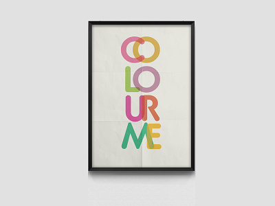 colour me colour design poster typography vector