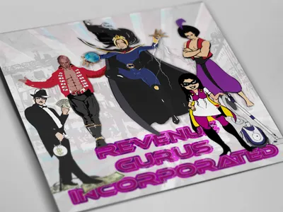 Revenue Gurus Incorporated (RGI) comics drawing..graphics