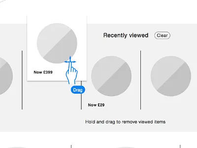 Drag to remove drag wireframe