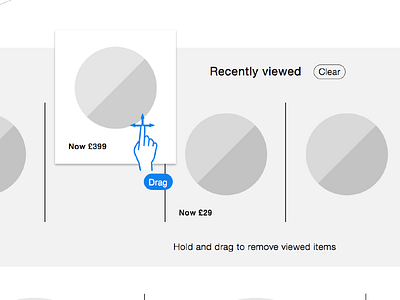 Drag to remove drag wireframe