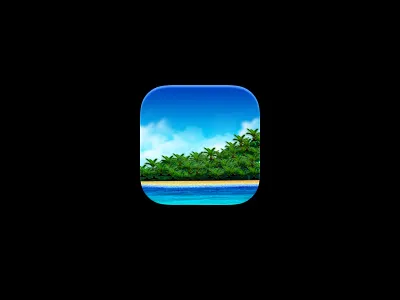 Weather beach coast icon ios iphone island palms weather