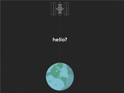 hello? application design earth interface minimal mobile satellite space web