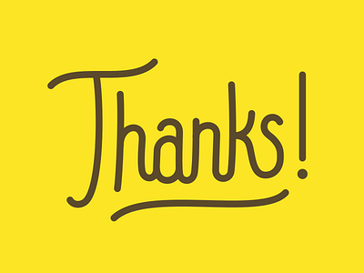 Thanks! lettering