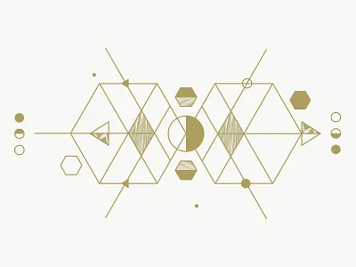 Sombra de sol geometry gold moon textures triangle