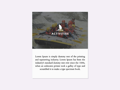 Activities Box interface website