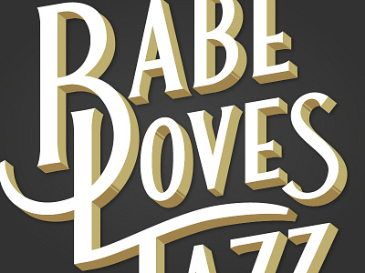 Babe Loves Jazz Final Close-Up lettering logo