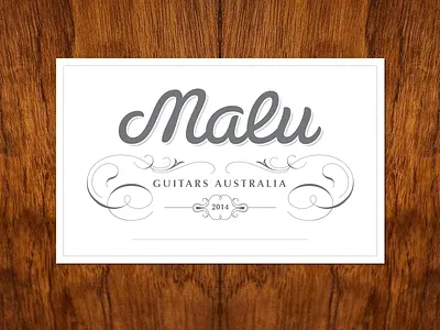 Malu Guitars Label guitar pen strokes