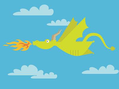 Dragon dragon fire vector