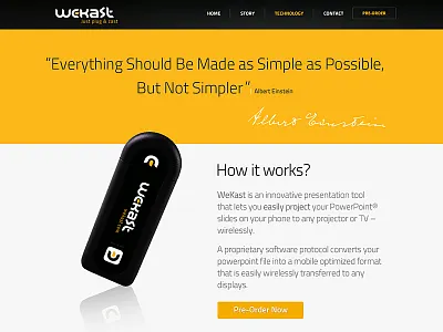 Yes, WeKast! Simple as possible :) cast dongle einstein hdmi how it works powerpoint preorder present presentation simple simplicity wifi