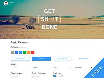 GSD - Bootstrap Kit bootstrap framework free kit minimal modern