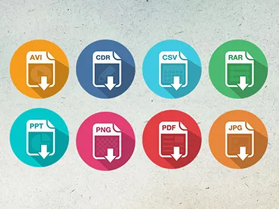 Flat File Type Icons - Vector File ai free freebies icons png vector web