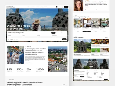 Cakrawala - Discover the magic of Yogyakarta about us booking booking website city clean culture destination guide tour information jogja landing page location temple tour travel travel website web design wisata