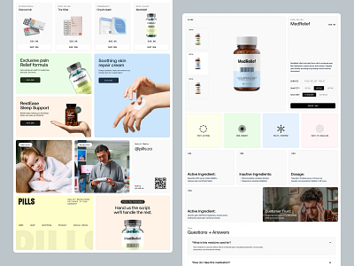 Pills: Health E-Commerce UI design doctor ecommerce health care health care website design healthcare healthcare website landing page medical project medical website design medicine medicine shop online consultation online healthcare online medical services ui web web design webdesign website