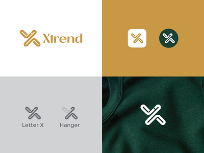 Letter x logo - Xtrend clothing apparel apps branding business design digital fabric fashion hanger icon letter x logo lettermark logo logo designer social symbol textile tshirt vector x logo