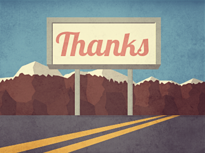 Thanks Lea Pische debut debuts dribbble mountains route thanks