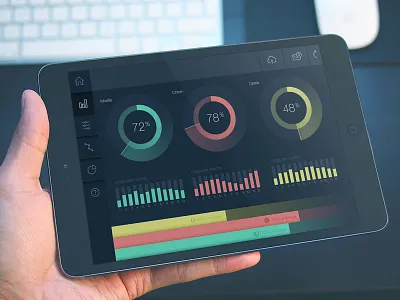 Colorful Statistics admin colors dashboaird icons ios ipad mac piechart statistics