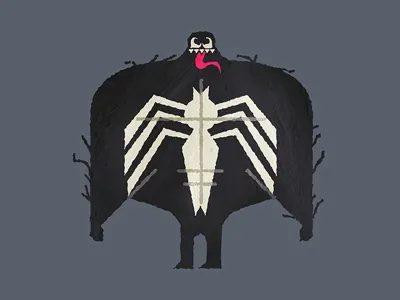 Venom character colors comics icon illustration man powers spider super superhero superheroes venom