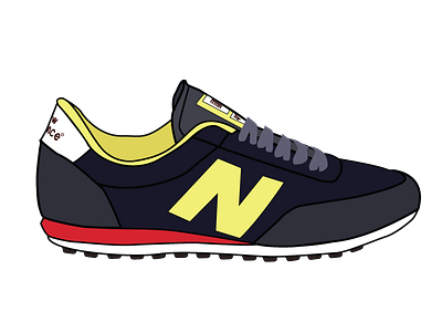 New Balance 410 fashion flat illustration new balance shoes vector
