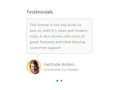 Luca Testimonials Light footer light testimonial testimonials theme widget wordpress