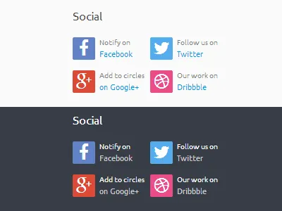 Footer Social Widget dark dribbble facebook footer google light plus social twitter widget wordpress