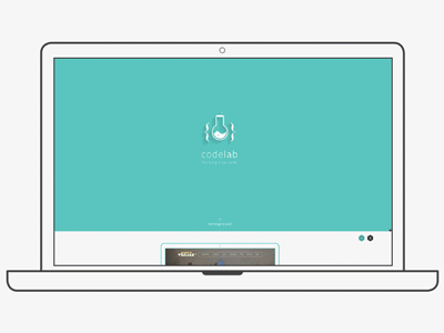 {codelab} codelab gif mockup one page scroll single page teal