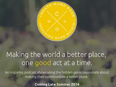 Create More Good branding icons identity photography podcast ui web design