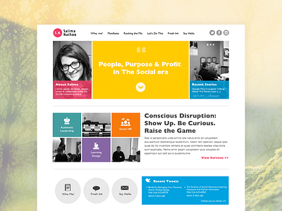 Salima Nathoo - Responsive Website colors flat grid metro responsive ui design webdesign website