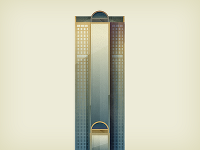 Comerica Building dallas illustration texture