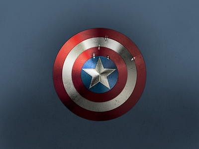 cptn merica america captain painting shield superhero