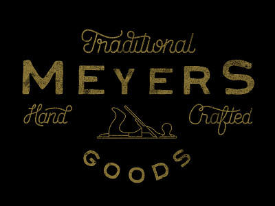 Meyers logo crafted hand logo script traditional typography