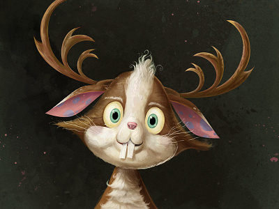 Jackalope illustration illustrator jackalope painter photoshop