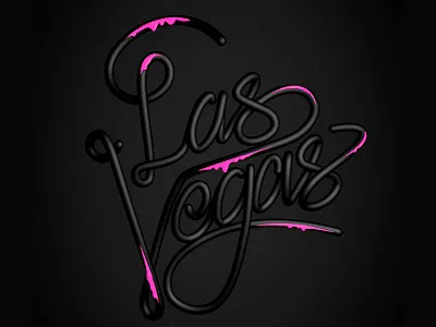 Las Vegas 3d c4d cgi illustration lettering show us your type typography