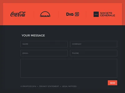 PROFFICE atrokhau black clean crisp flat flat ui colors flat ui pro form minimal red simple ui