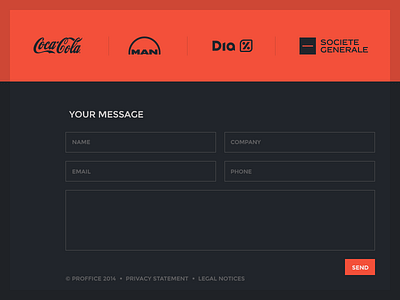 PROFFICE atrokhau black clean crisp flat flat ui colors flat ui pro form minimal red simple ui