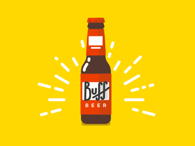 Buff beer buff duff flat fun geek homer illustration siberia simpson stolz