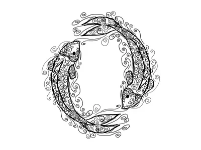 Fish swim black bw concept fish sketch swim tattoo white wip