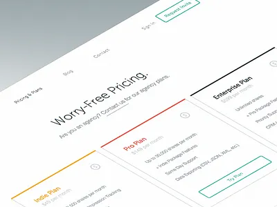 Worry Free Pricing clean design layout minimal pricing socialrest web web design website