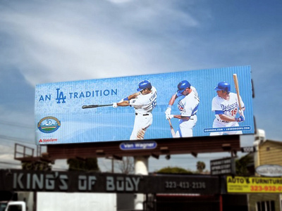 Lad12 Billboard Ethier baseball billboard dodgers logo mlb sports