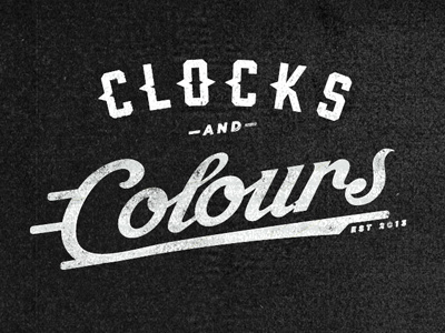 Clocks and Colours cafe racer clocks and colours custom type hand lettering illustration logo machine retro typography vintage wordmark