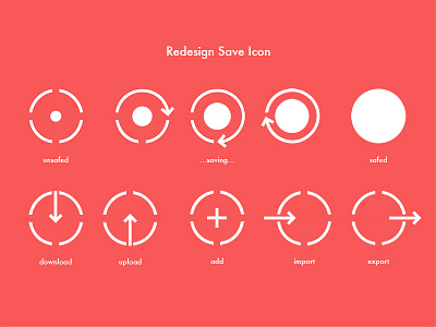 Redesign Save Icon Idea add donload export icon import redesign safed save saving unsafed upload