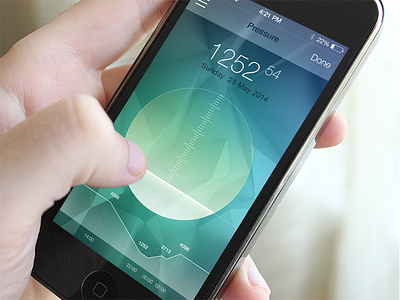 Pressure App app blur graph ios ios7 iphone polygon pressure psd