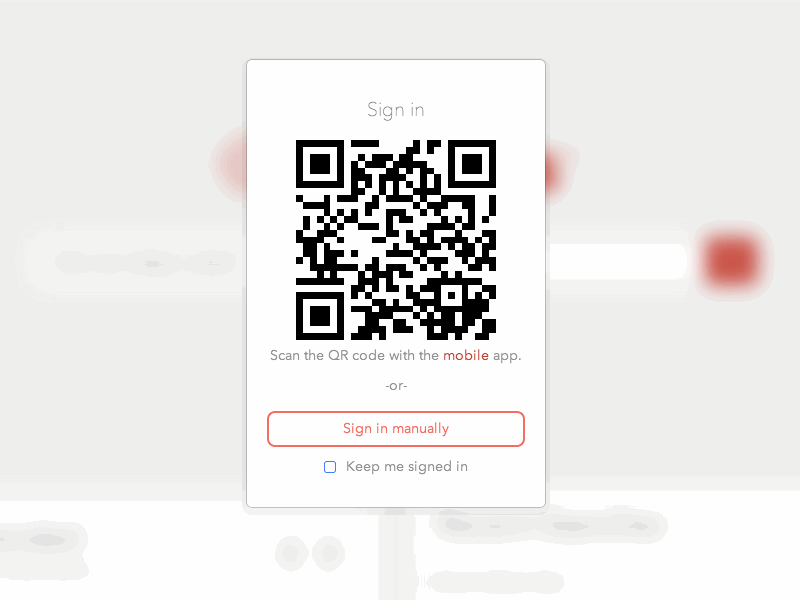 QR Code Sign In Animation angularjs blur bootstrap card flip login nopsd ui ux