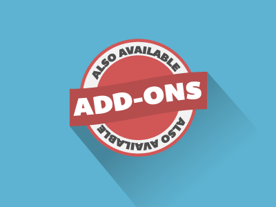 Add Ons design flat illustration logo long shadow