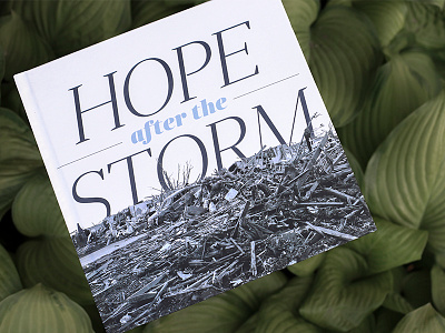 Hope After the Storm: Cover ad2okc animal book cat dog graphic design layout nonprofit oklahoma tornado typography weather