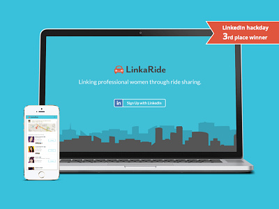 LinkaRide app design hack linkedin mobile mobile app ride share ui visual