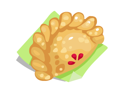 guava empanada empanada food guava vector