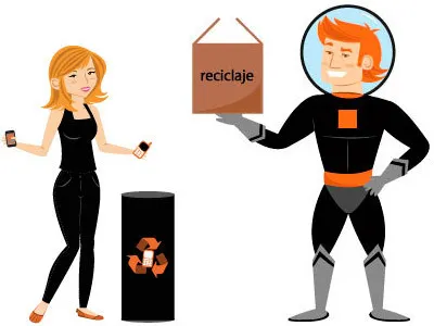 Orange Spain, RSC Memory character illustration orange ui ux website